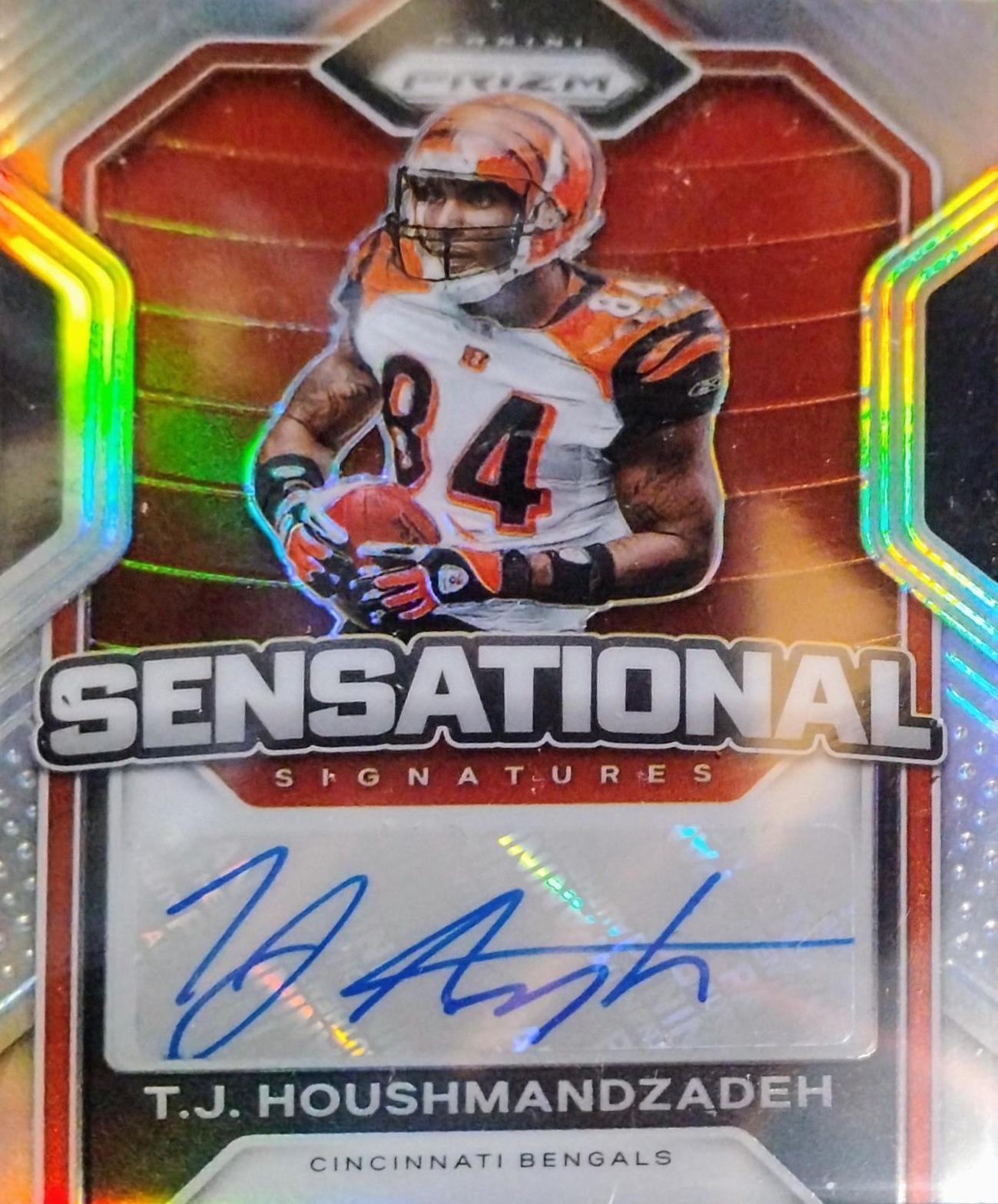 T.J Houshmandzadeh #15 Football Cards 2020 Panini Prizm Sensational Signatures
