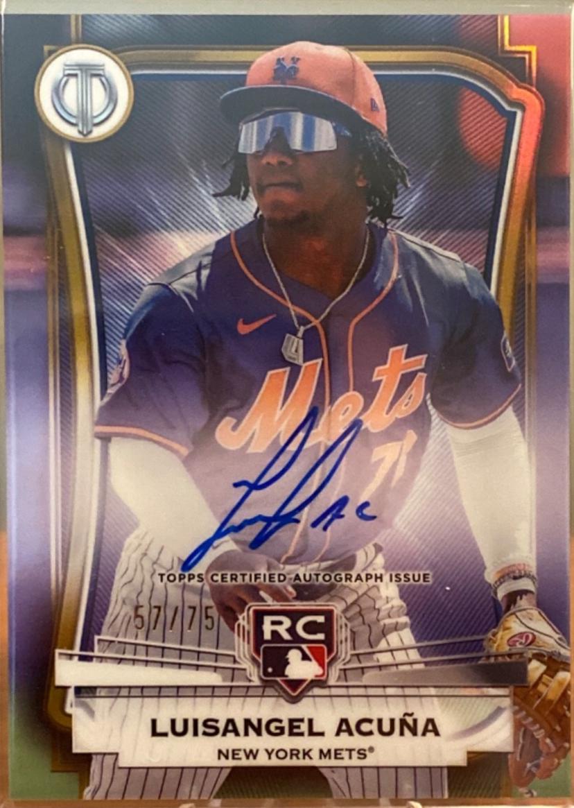 Luisangel Acuna #LIA-LA Baseball Cards 2025 Topps Tribute League Inauguration Autograph