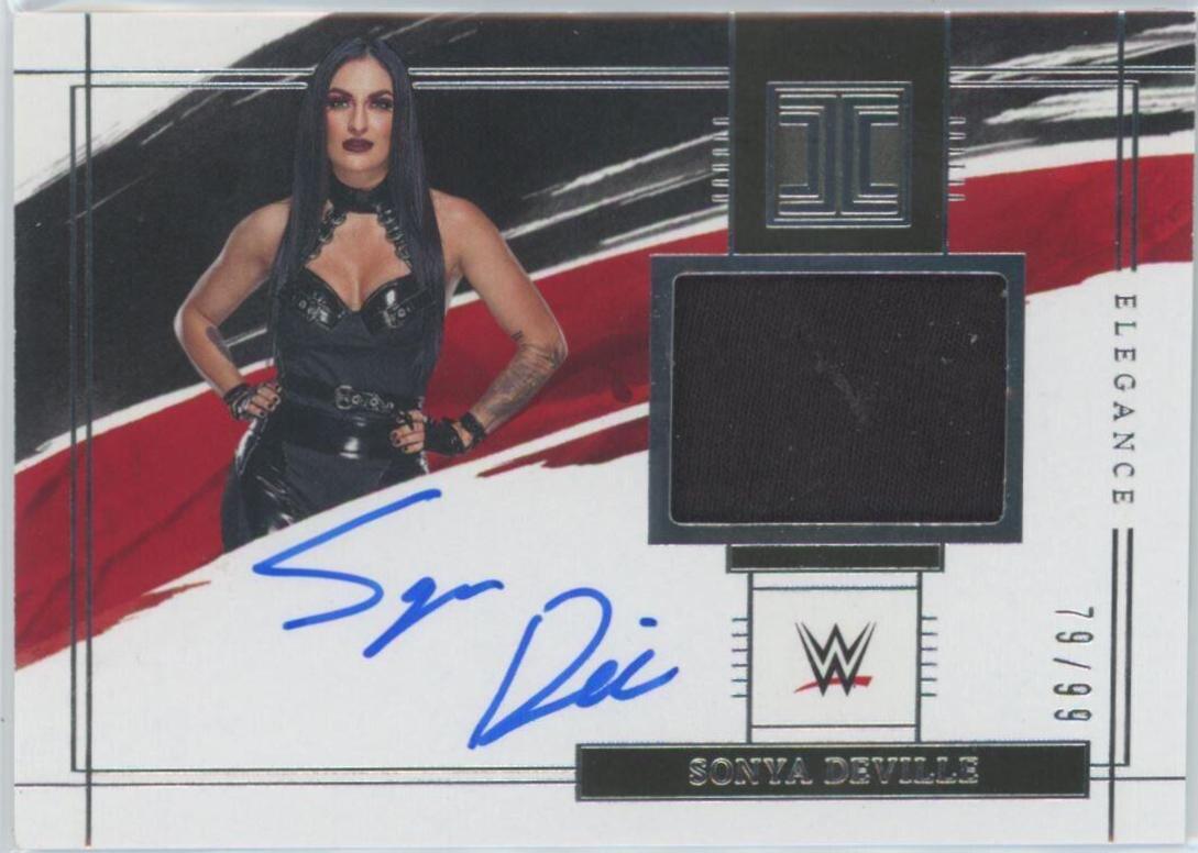 Sonya Deville #EM-SDV Wrestling Cards 2022 Panini Impeccable WWE Elegance Memorabilia Autographs