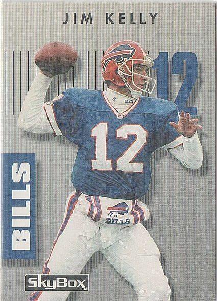 Jim Kelly #12 Football Cards 1992 Skybox Primetime