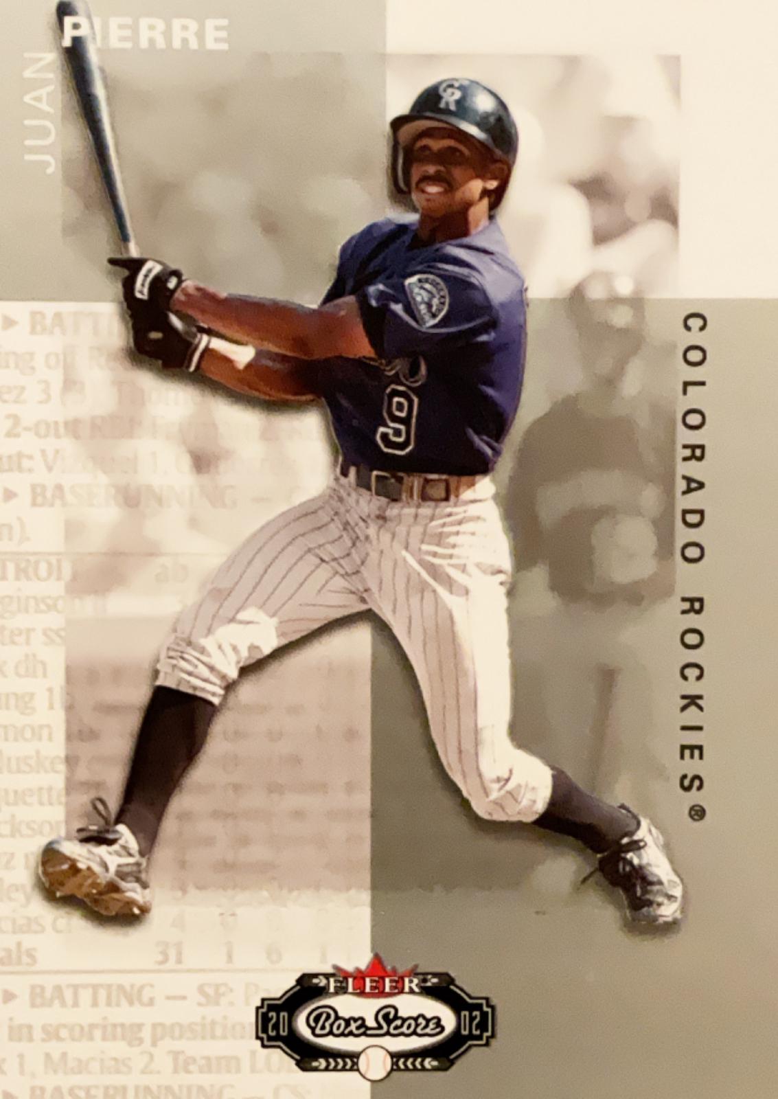 Juan Pierre #27 Baseball Cards 2002 Fleer Box Score