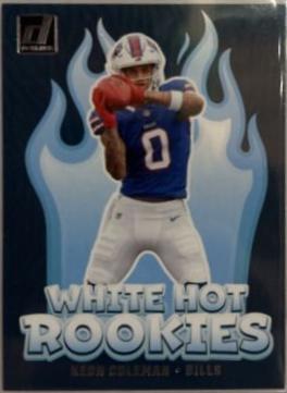 Keon Coleman #WH4 Football Cards 2024 Panini Donruss White Hot Rookies