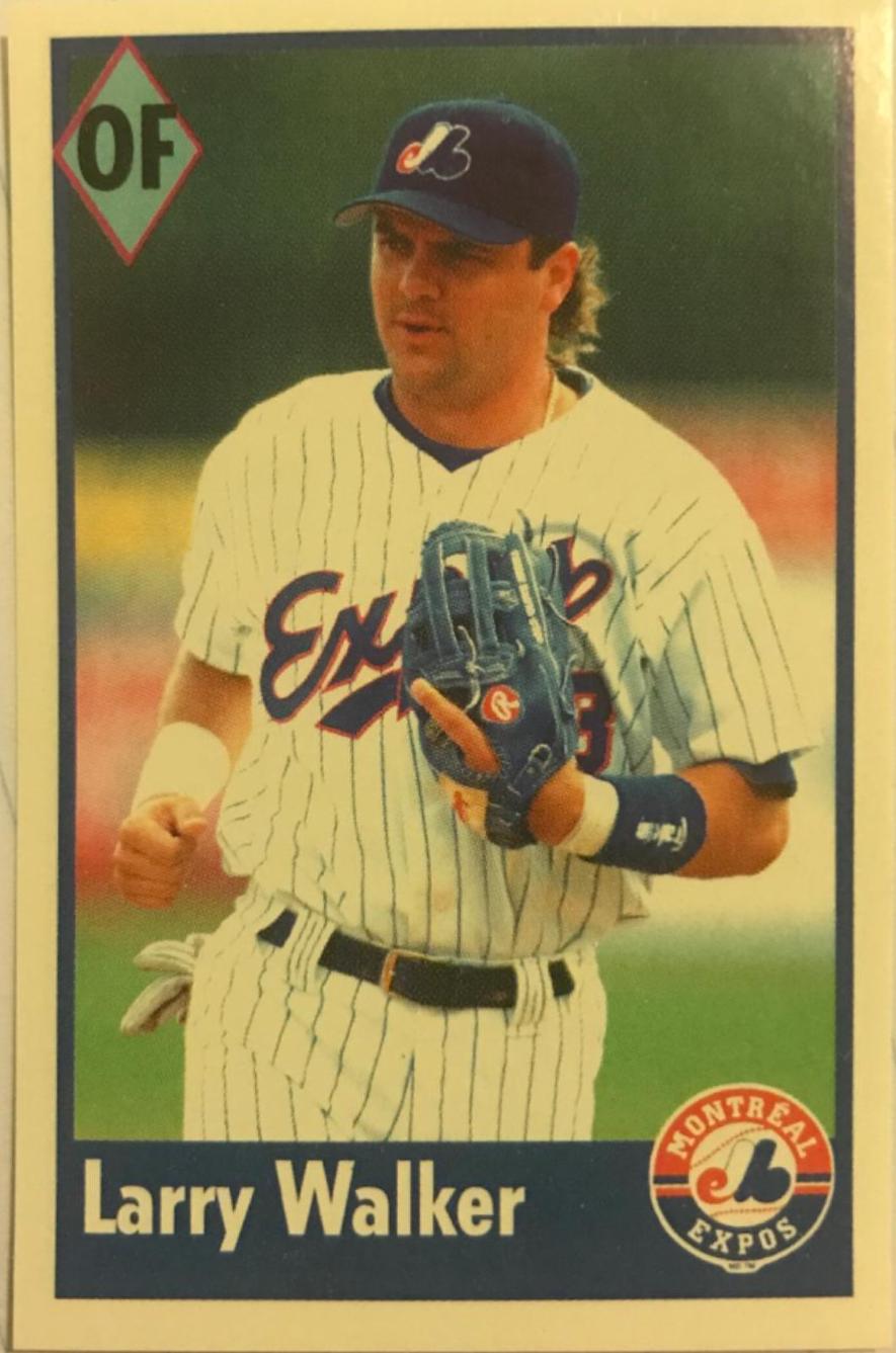 Larry Walker #75 Baseball Cards 1995 Fleer Panini Stickers