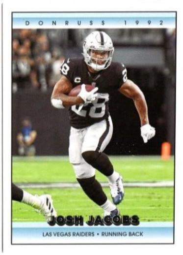 Josh Jacobs #19 Football Cards 2022 Panini Donruss Retro 1992