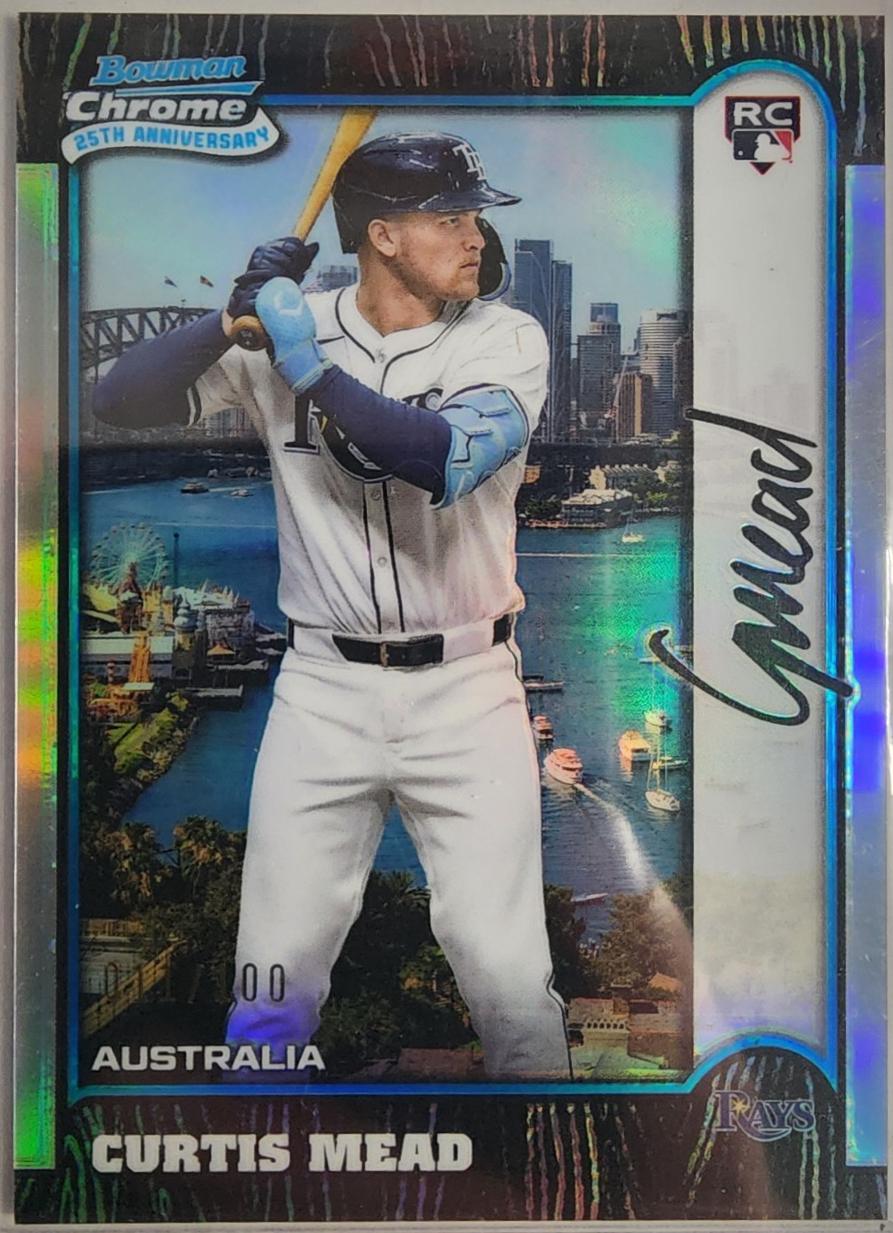 Curtis Mead #BI25-9 2024 Bowman Chrome 25th Anniversary International Refractor Baseball