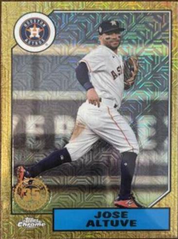Jose Altuve #T87C2-12 Baseball Cards 2022 Topps Silver Pack 1987 Chrome Series 2