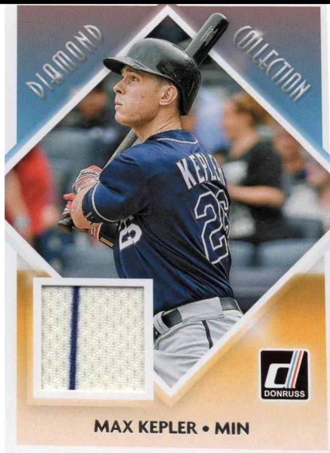 Max Kepler #DC-MK 2018 Panini Donruss Diamond Collection Relics Baseball