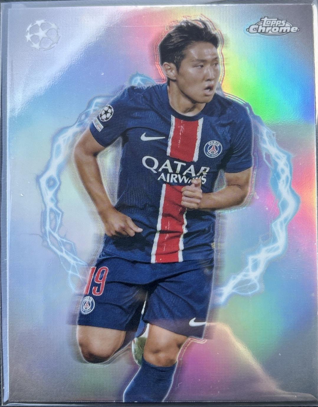 Kang-in Lee #CP-15 Soccer Cards 2024 Topps Chrome UEFA Circle of Power