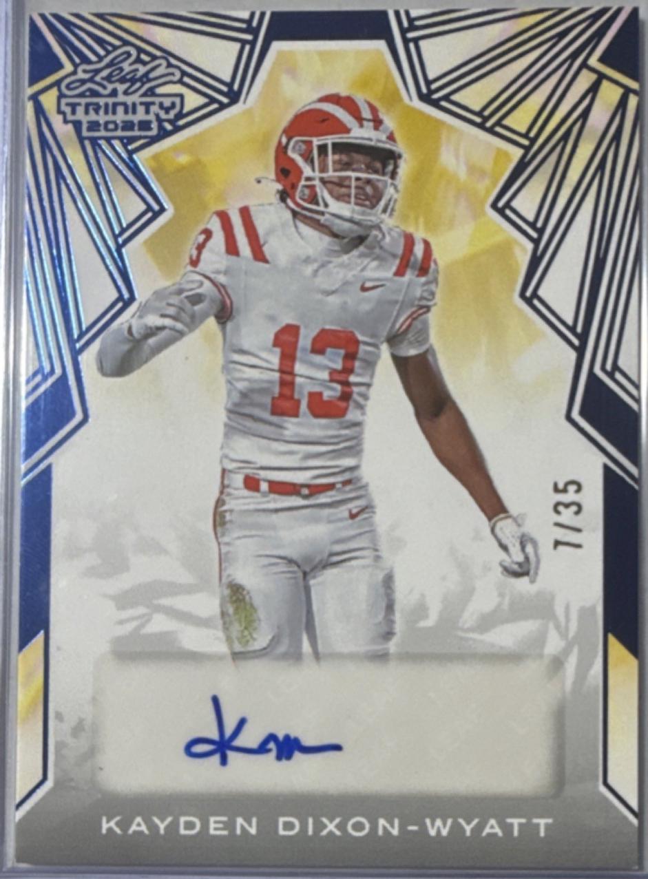 Kayden Dixon-Wyatt #BA-KDW 2025 Leaf Trinity Autograph Football