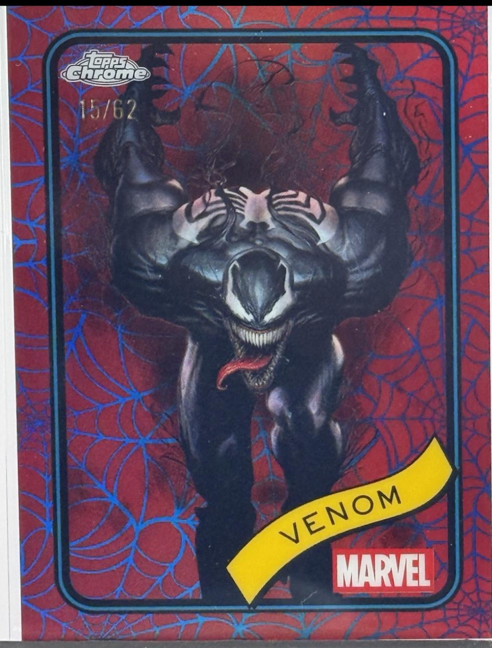 Venom Blue & Red Spider Web Refractor