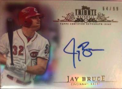 Jay Bruce #TAJBR Baseball Cards 2013 Topps Tribute Autographs