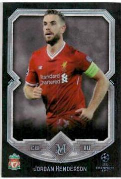 Jordan Henderson #58 Soccer Cards 2017 Topps Museum Collection UEFA Champions League