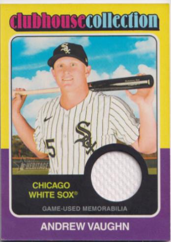Andrew Vaughn #CCR-AV Baseball Cards 2024 Topps Heritage Clubhouse Collection Relic