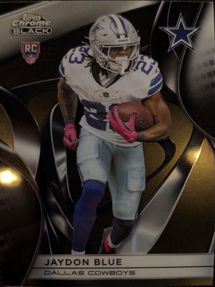 2025 Topps Chrome Black Jaydon Blue [Blue Refractor] #114 card