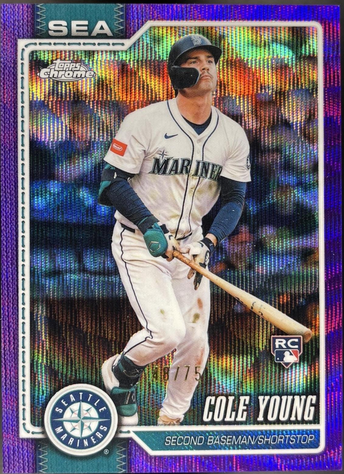 2026 Topps Chrome Cole Young [Purple Wave Refractor] #23 card