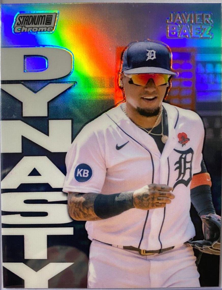 Javier Baez #4A Baseball Cards 2022 Stadium Club Chrome Dynasty and Destiny
