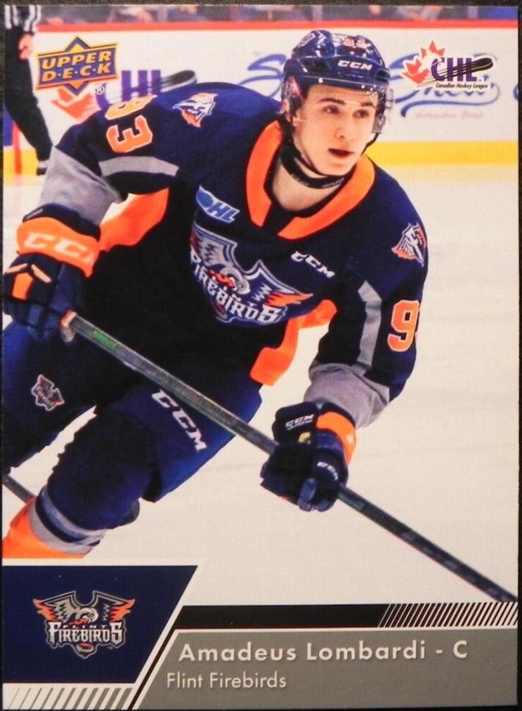 Amadeus Lombardi #9 Hockey Cards 2022 Upper Deck CHL