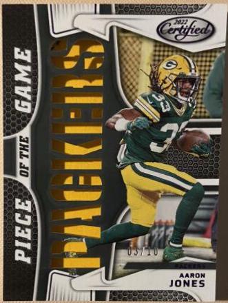 Aaron Jones #PG-AJ Football Cards 2022 Panini Certified Piece of the Game