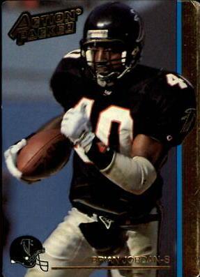 Brian Jordan #9 Football Cards 1992 Action Packed