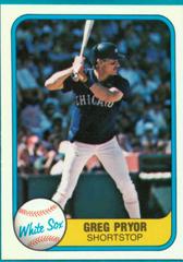 Greg Pryor #359 Baseball Cards 1981 Fleer Prices