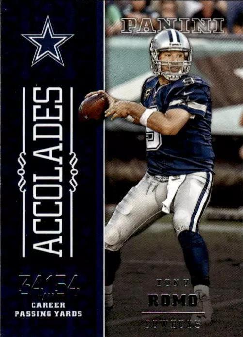Tony Romo #12 Football Cards 2016 Panini Accolades