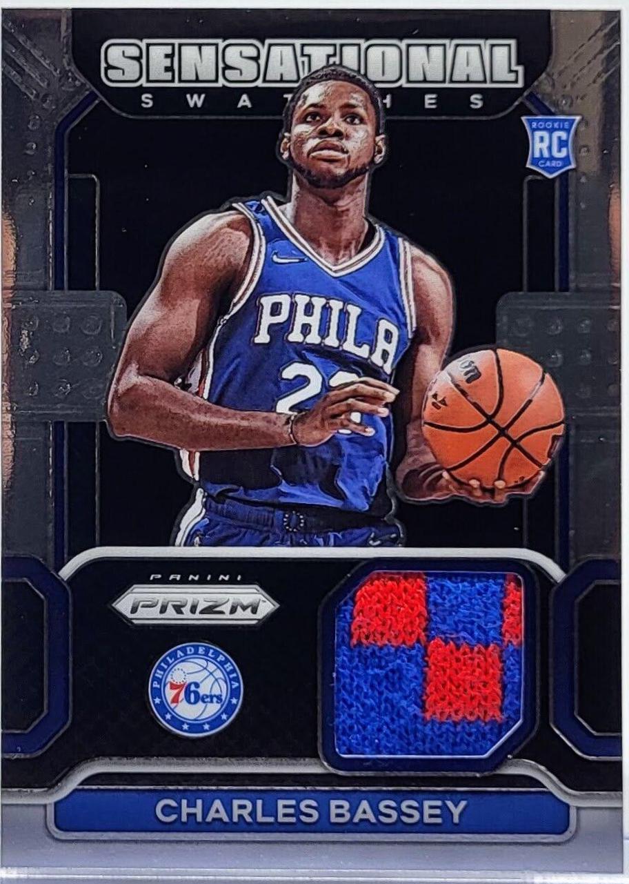 Charles Bassey #SW-CBS Basketball Cards 2021 Panini Prizm Sensational Swatches