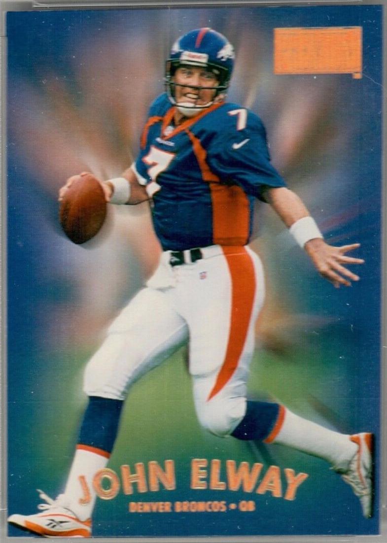 John Elway #98 Football Cards 1997 Skybox Reebok Bronze