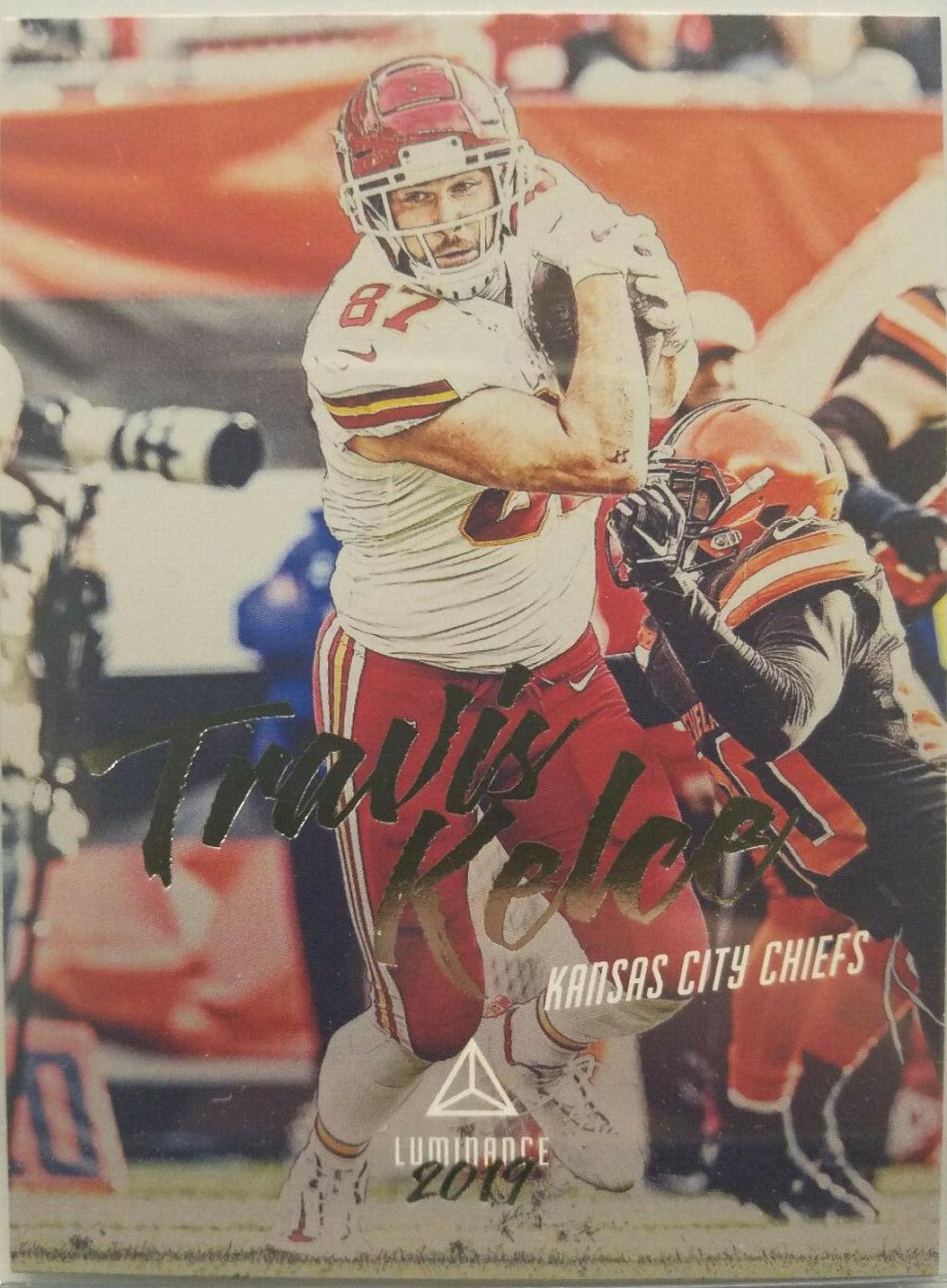 Travis Kelce #3 Football Cards 2019 Panini Luminance