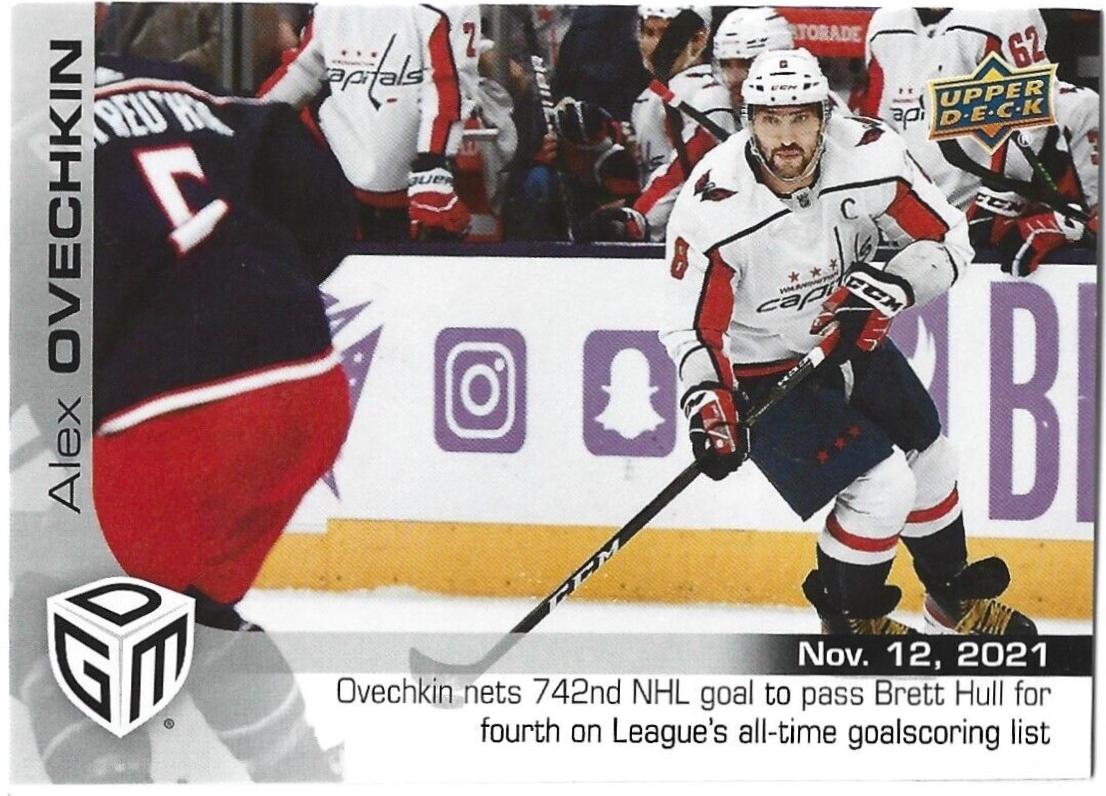 Alex Ovechkin #17 Hockey Cards 2021 Upper Deck Game Dated Moments