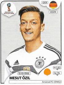 Mesut Ozil #447 2018 Panini World Cup Stickers Soccer