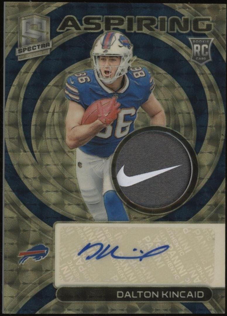 Dalton Kincaid #35 Football Cards 2023 Panini Spectra Rookie Autograph Gold