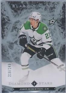 Jason Robertson #BDS-JR Hockey Cards 2024 Upper Deck Black Diamond Stars Autograph