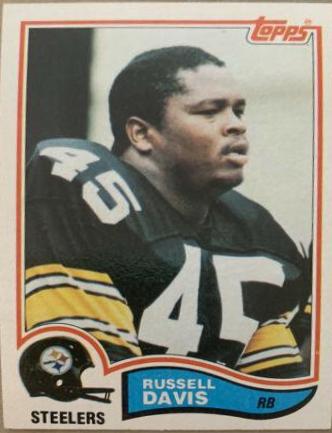 Russell Davis #208 Football Cards 1982 Topps