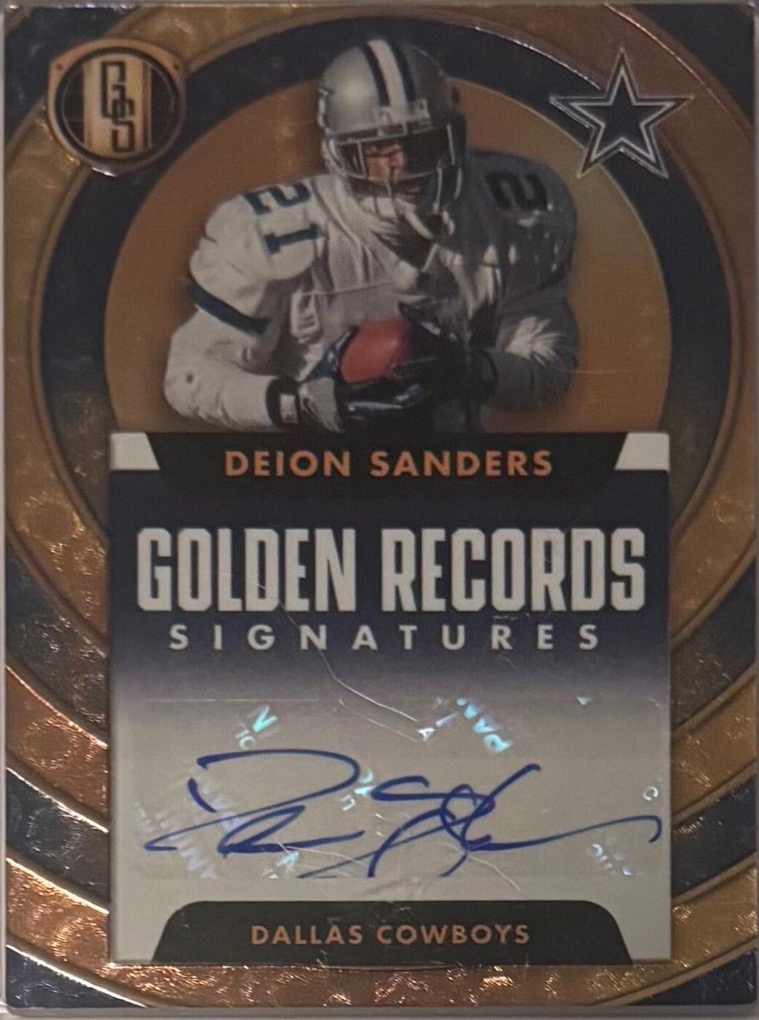 Deion Sanders #GRS-DSS Football Cards 2024 Panini Gold Standard Golden Records Signature