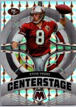 Steve Young #CS-13 Football Cards 2022 Panini Mosaic Center Stage