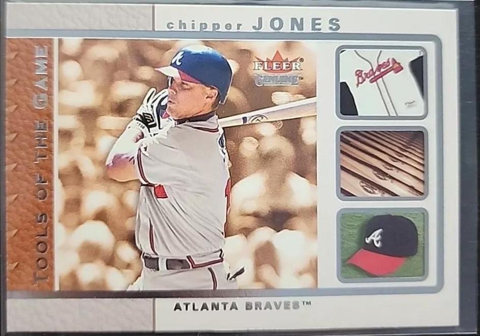 Chipper Jones #2 Baseball Cards 2004 Fleer Genuine Tools of the Game