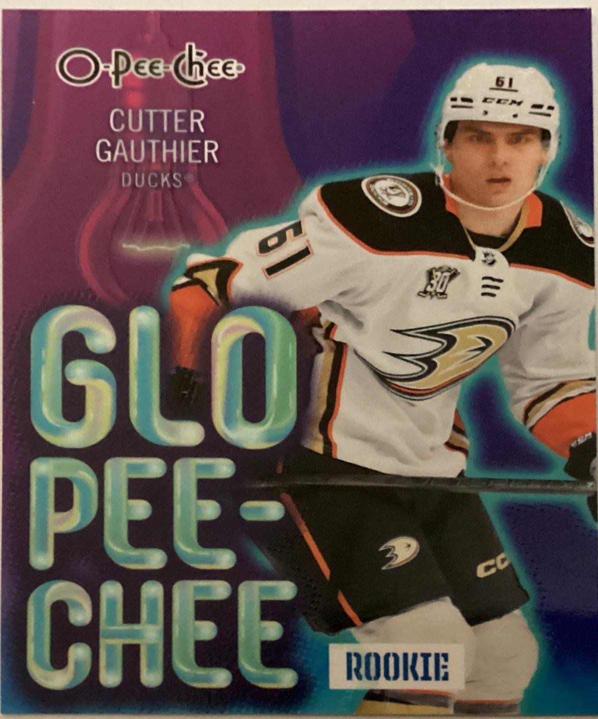 Cutter Gauthier #GLO-2 Hockey Cards 2024 O-Pee-Chee Glo-Pee-Chee