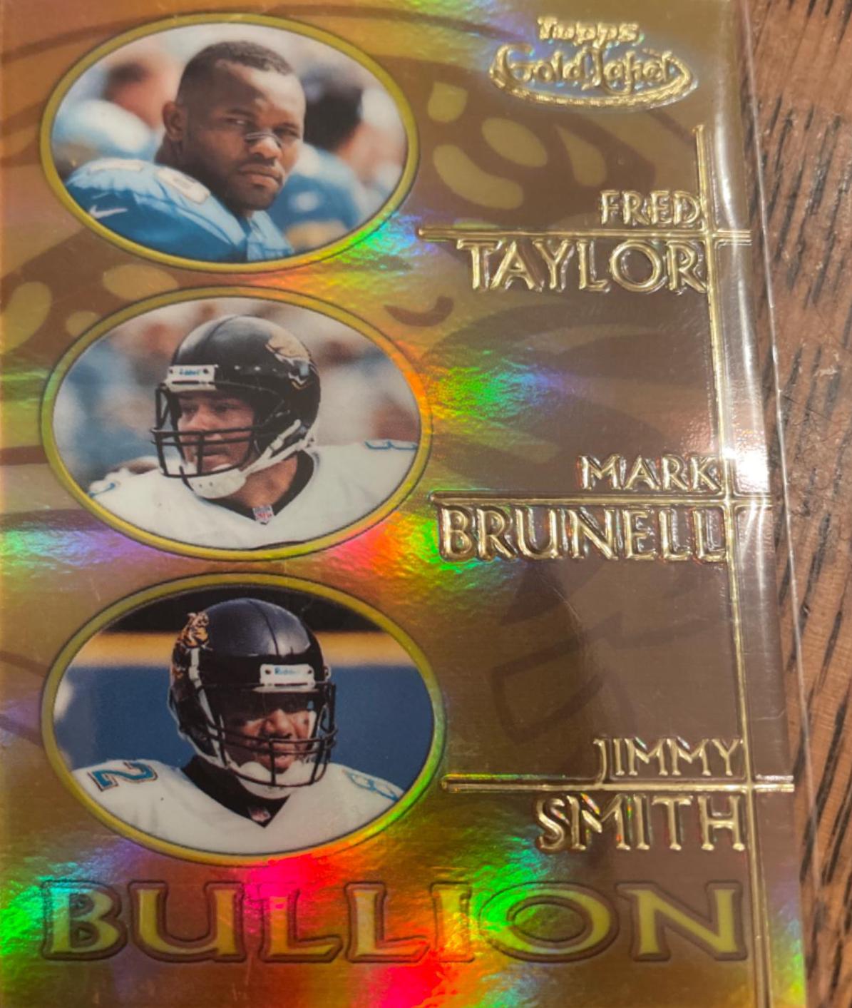 Fred Taylor Mark Brunell Jimmy Smith #B4 Football Cards 2000 Topps Gold Label Bullion