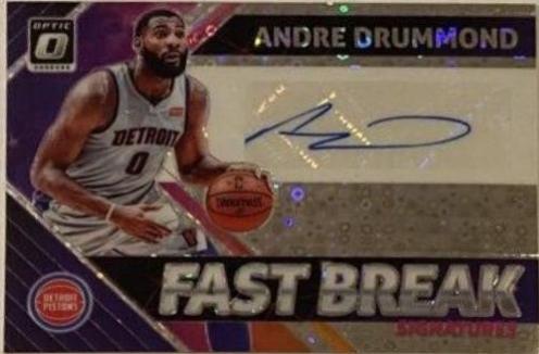 Andre Drummond #ADR Basketball Cards 2018 Panini Donruss Optic Fast Break Signatures