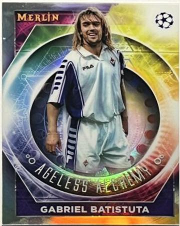 Gabriel Batistuta #AA-18 2022 Topps Merlin Chrome UEFA Club Competitions Ageless Alchemy