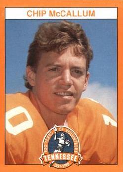 Chip McCallum #10 Football Cards 1990 Tennessee Volunteers Centennial