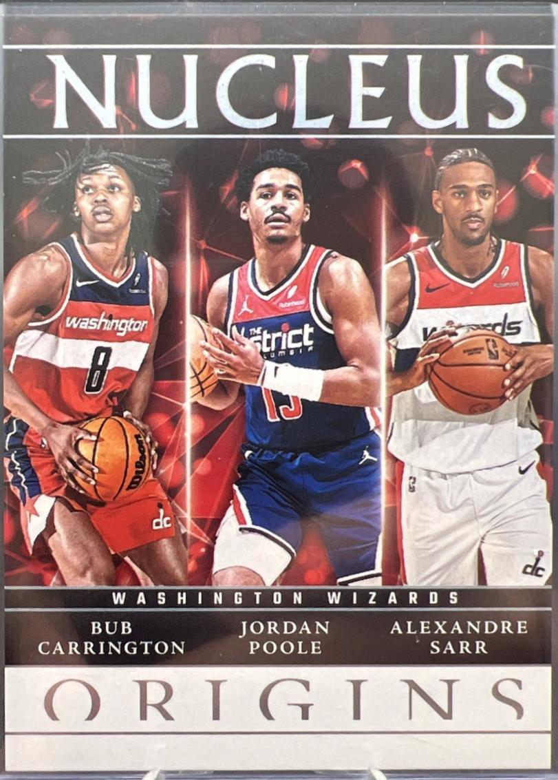 Alexandre Sarr / Bub Carrington / Jordan Poole #20 Basketball Cards 2024 Panini Origins Nucleus