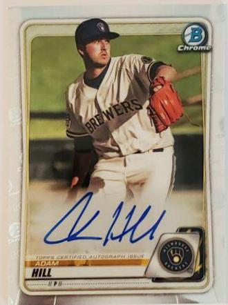 Adam Hill #CPA-AHI Baseball Cards 2020 Bowman Chrome Prospects Autograph