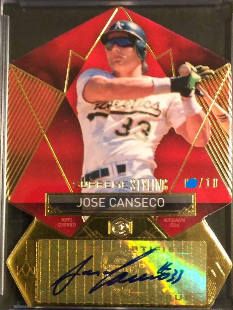 Jose Canseco #SS.JC Baseball Cards 2014 Topps Supreme Styling Die Cut Autographs