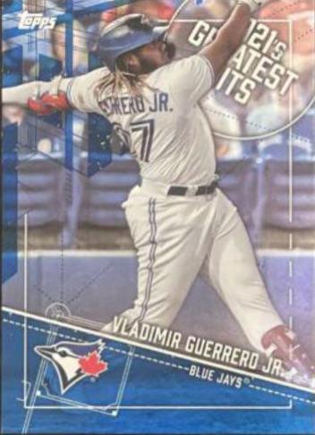 Vladimir Guerrero Jr #21GH-1 Baseball Cards 2022 Topps 2021’s Greatest Hits