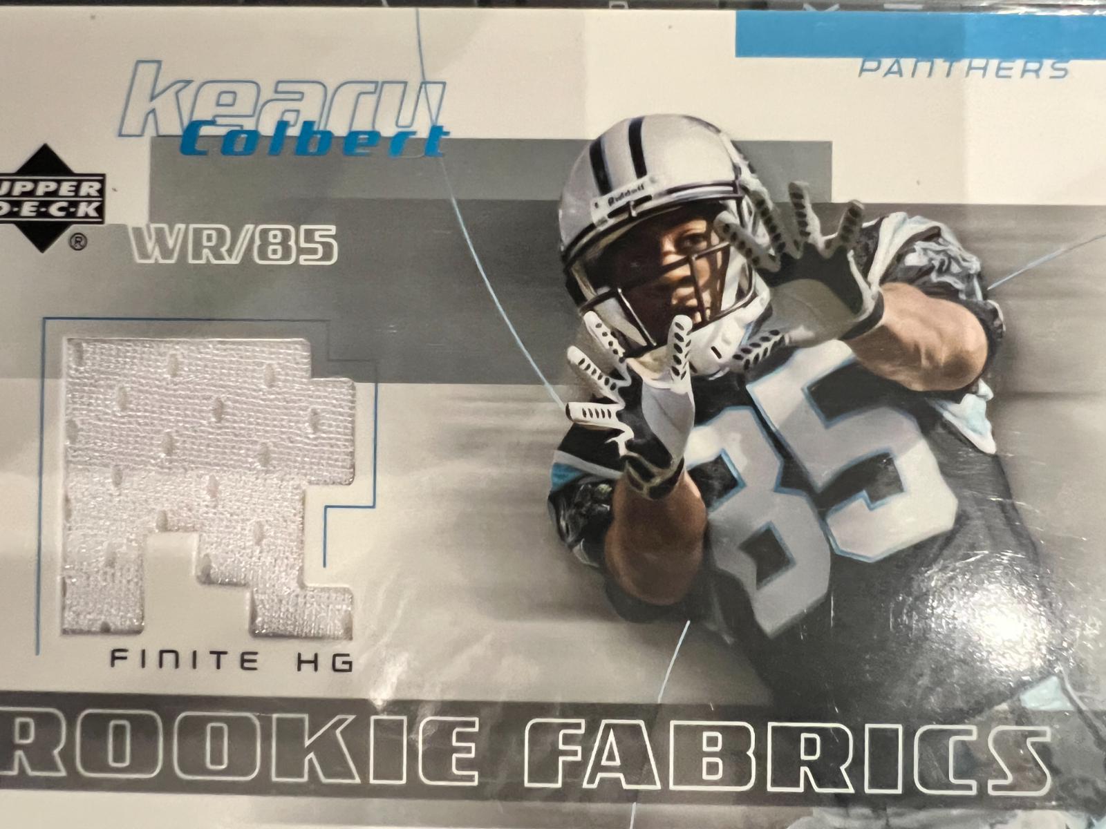 Keary Colbert #FFC-KC Football Cards 2004 Upper Deck Finite Fabrics Rookie Fabrics