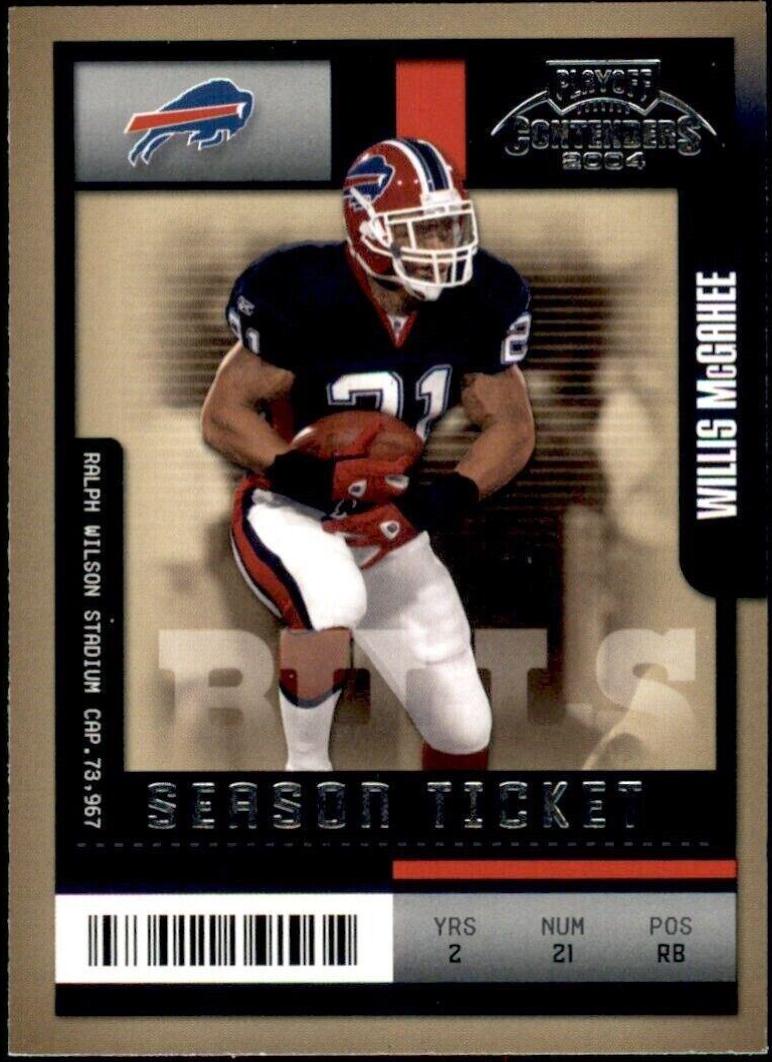 Willis McGahee #14 Football Cards 2004 Playoff Contenders