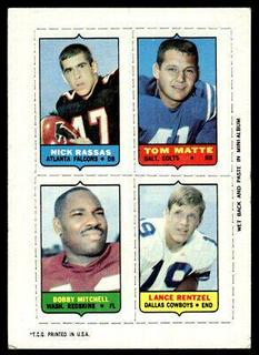 Nick Rassas, Tom Matte, Bobby Mitchell, Lance Rentzel
