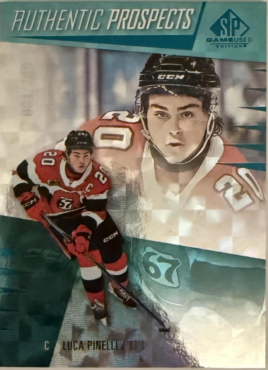 Luca Pinelli #30 2023 Sp Game Used Chl Hockey