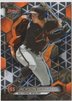 Jackson Holliday #TP-12 Baseball Cards 2023 Bowman's Best Top Prospects